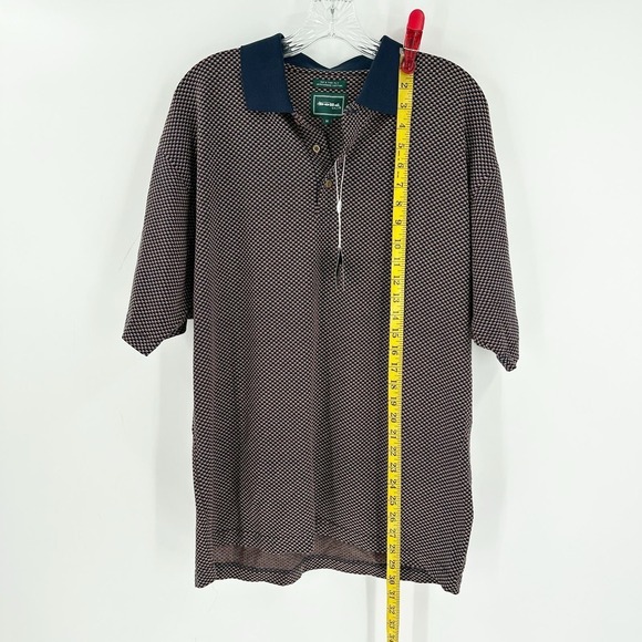 NWT Bolle Golf Multicolor 60s Two Ply Mercerized Cotton Short Sleeve Polo Medium - Picture 8 of 10